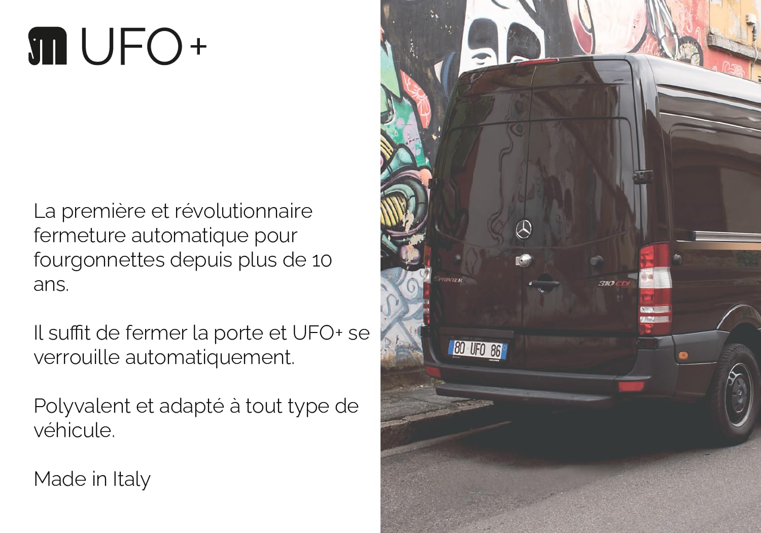 Serrure Antivol UFO+ Double Acier Inox pour Véhicules Utilitaires