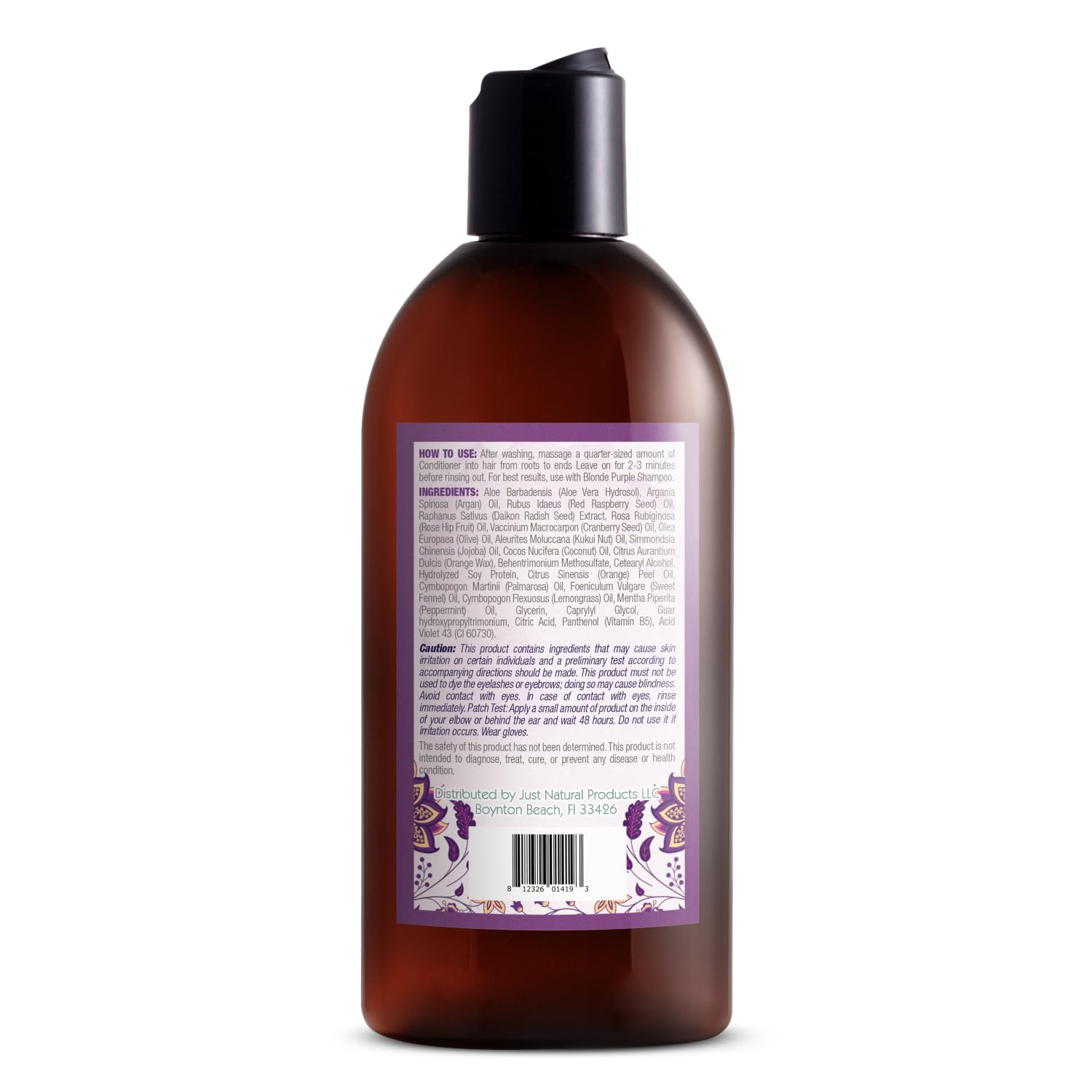 Just Nutritive Purple Conditioner for Blonde, Gray, Silver & Bleached Hair, 8 oz