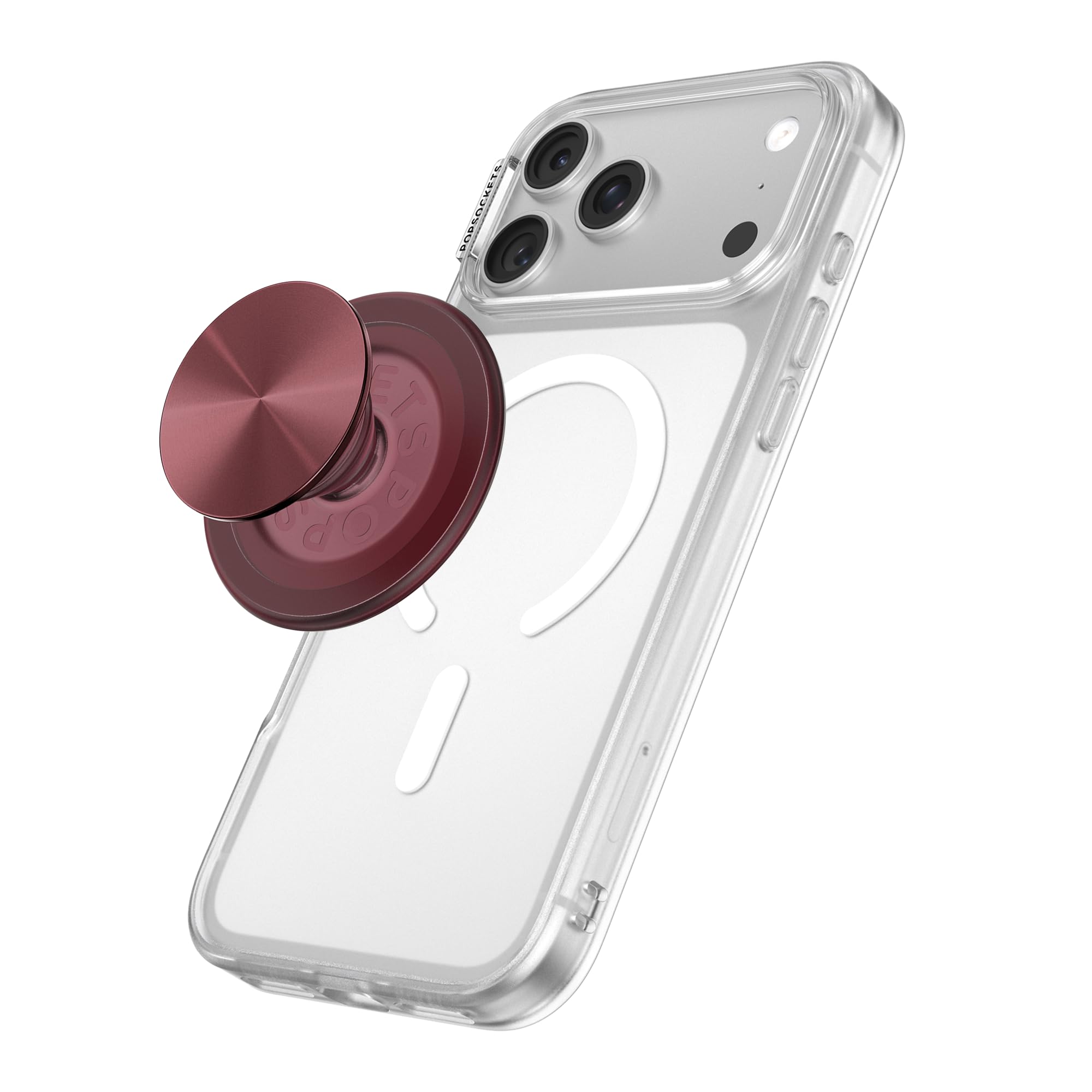 PopSockets Handygriff für MagSafe, Magnethalter- Radial Ochsenblutrot