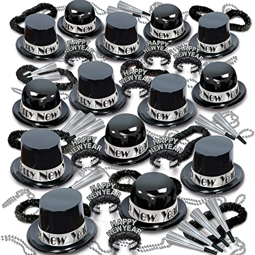 Assortiment Argent Beistle 88679BKS100 kit de fête nouvel an 100 personnes