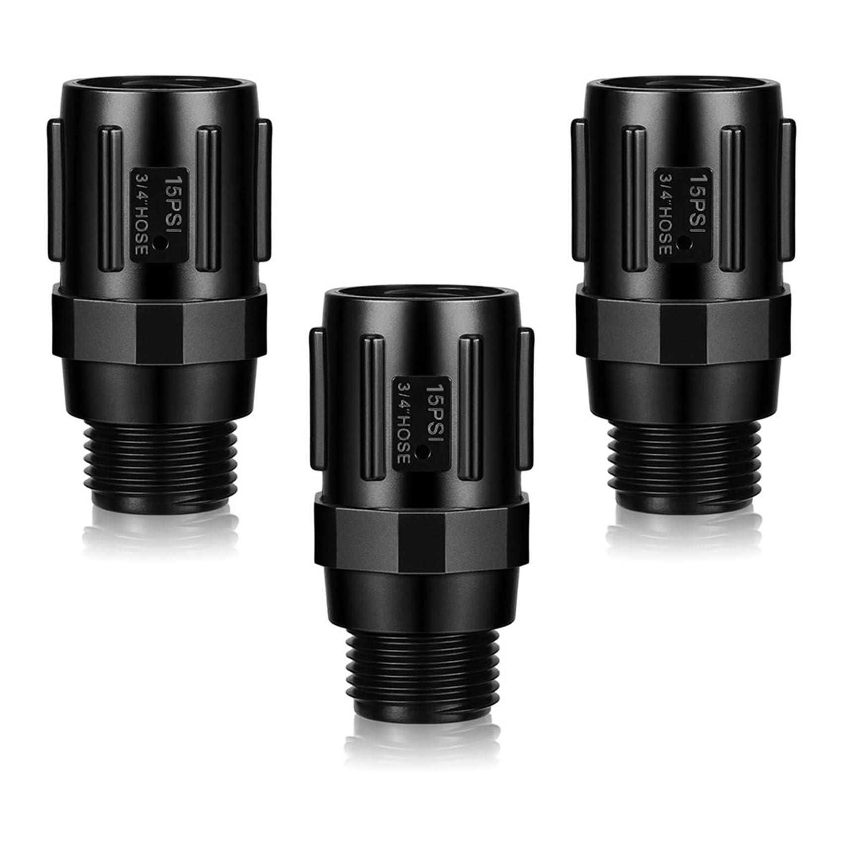 Fowecry Drip Irrigation Pressure Regulator 3/4 Inch Male Hose Thread for Drip Irrigation System for Drip Irrigation Systems Distribution Regulator 15 PSI Pack of 3