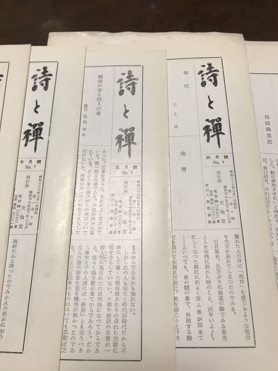 Amazon.co.jp: 詩と禅 No.2?5と7?12 10部一括 斎藤兼輔 天池堂 保田與 