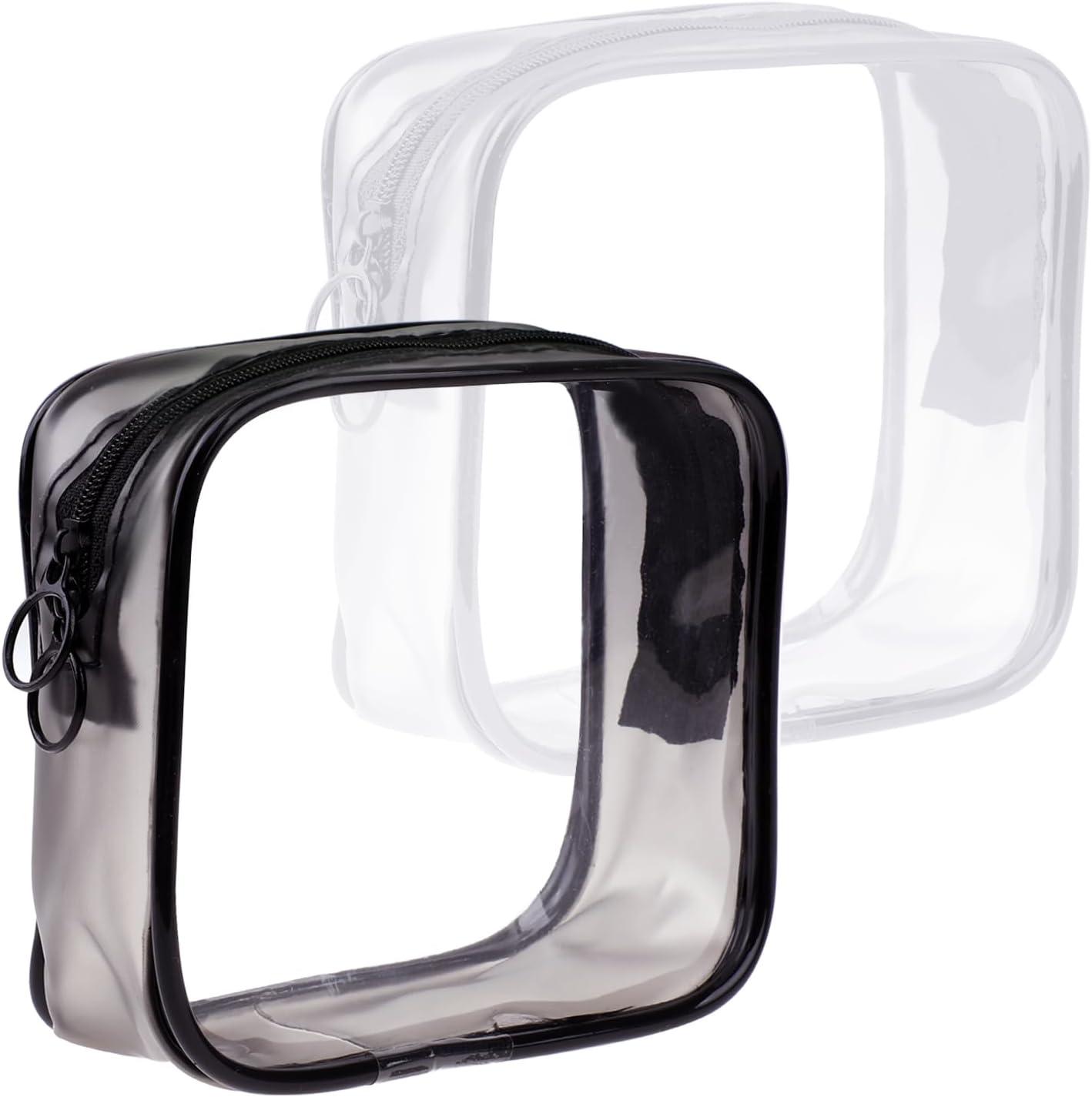 Sliverdew 2 PCS Small Clear Makeup Bags Zipper Pouch...