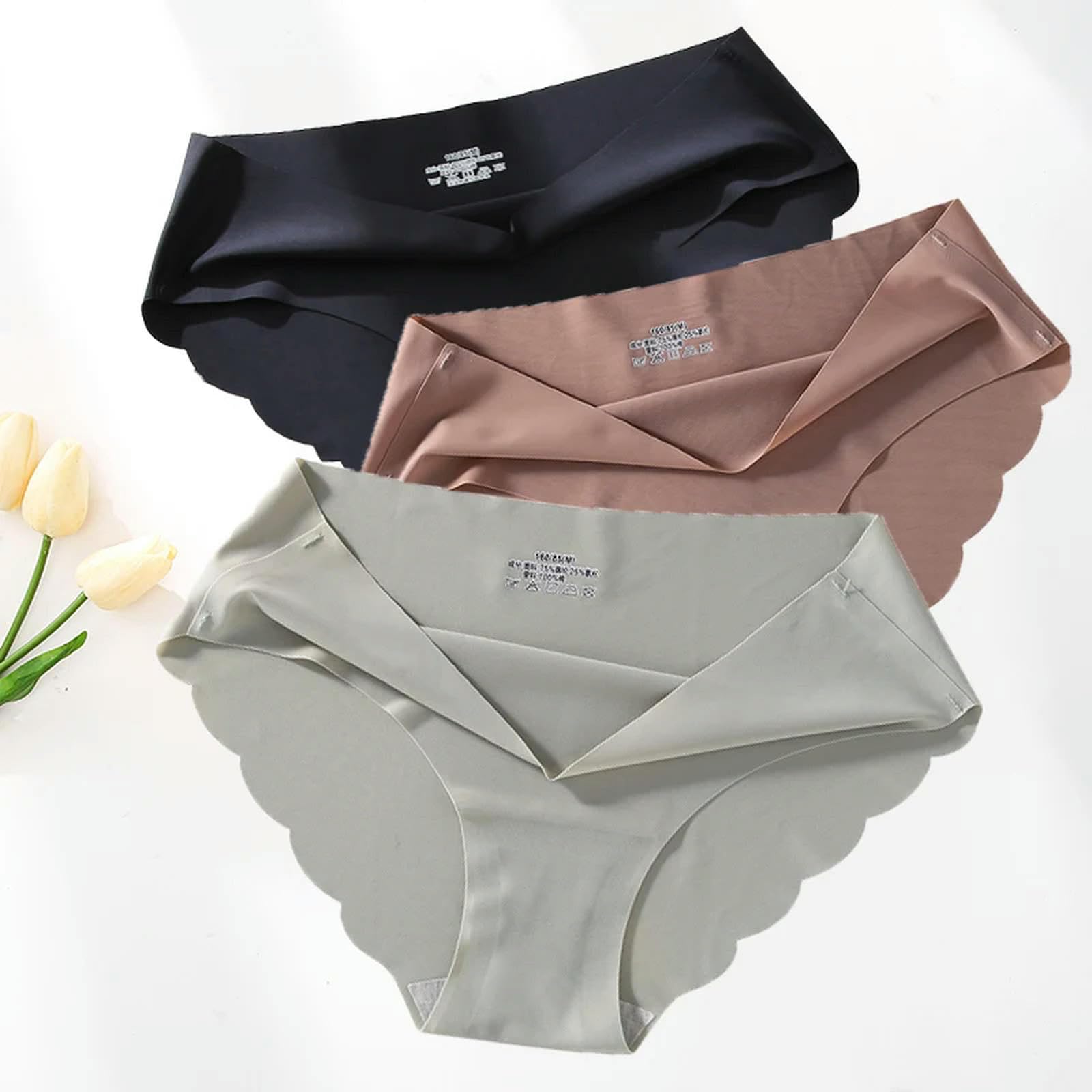 Ropa Interior Mujer 4 Piezas De Seda Sin Costuras Brastas Sexy para Mujeres Mid -Mid Winist Comunicy Girl Silk Panty Mujer Mujer Lencería-Establecido 23-SG