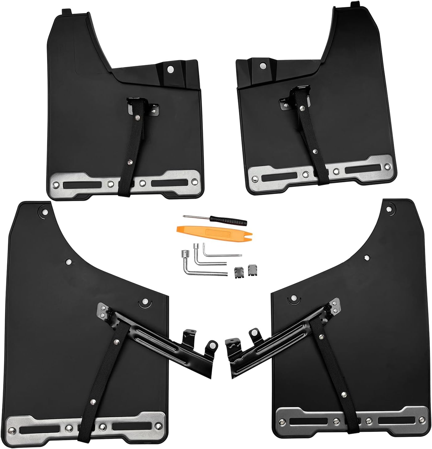 Off-Road Mud Flaps for 2020-2025 Land Rover Defender 90 110 Front and Rear Wheel Splash Guards No-Drill Installation Mud and Gravel Protection External Decorative Modification Accessories