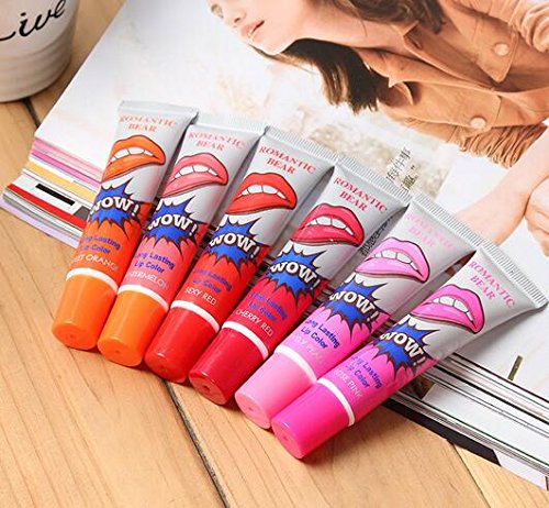Homegifts 6 Colors Tattoo Magic Color Peel Off Mask Tint Long Lasting Waterproof Lip Gloss