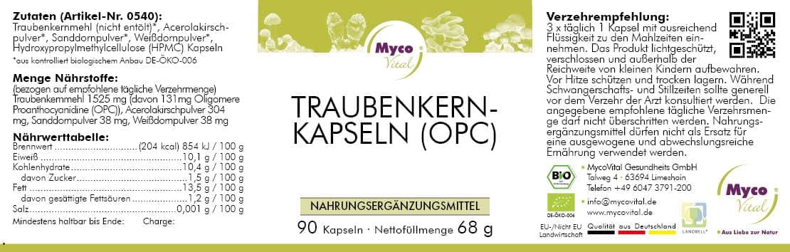 OPC Kapseln | 90 Kapseln hochdosiert | Bio Acerola Pulver, Sanddorn & Weißdorn verstärken die Wirkung | KEIN EXTRAKT