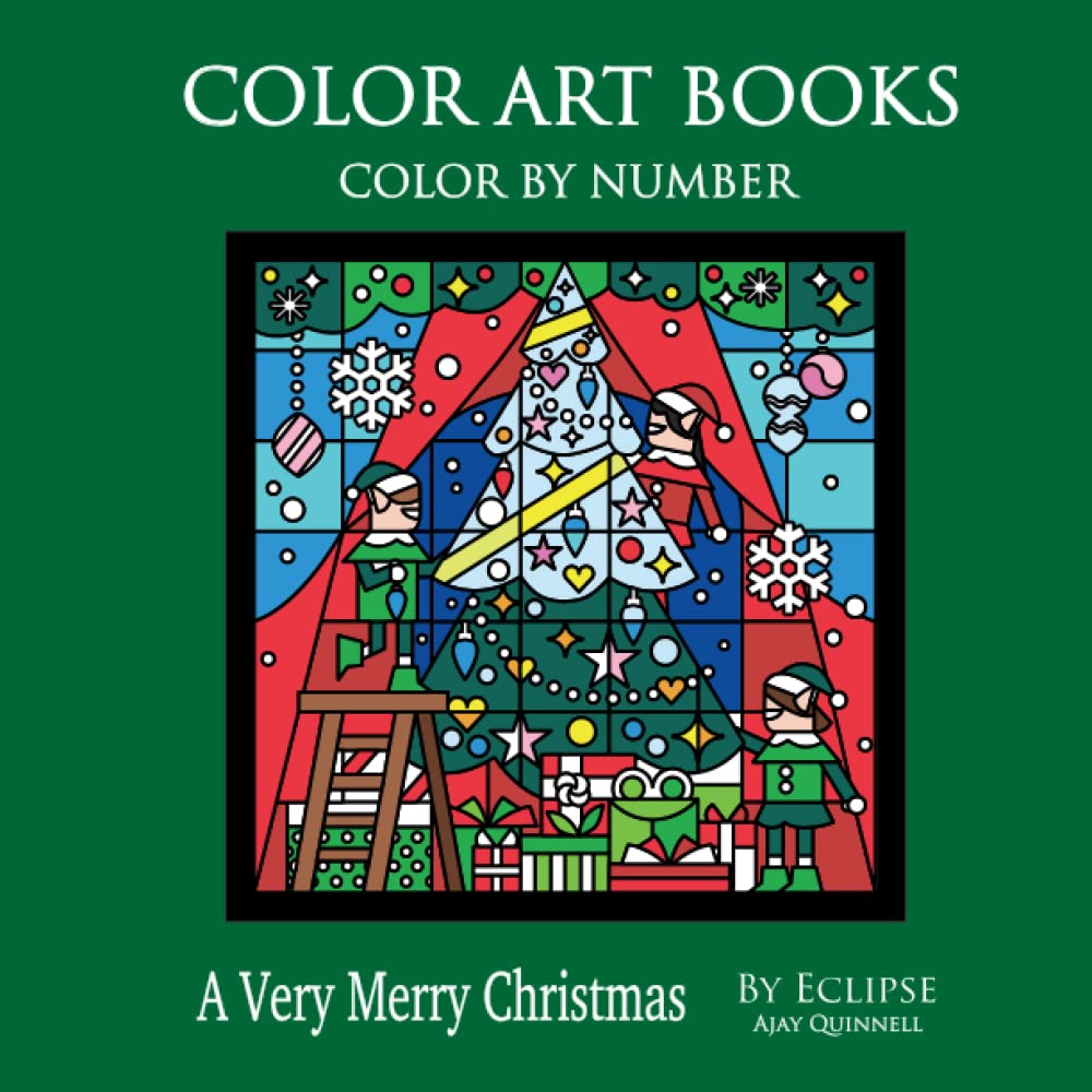 A Very Merry Christmas - Color by Number book : Superior paper edition