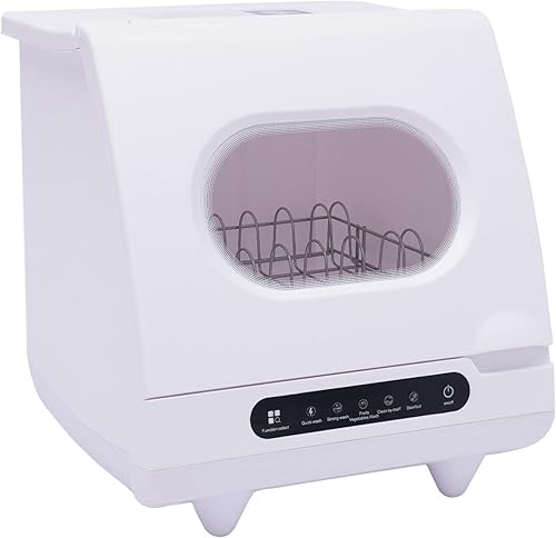 Lavavajillas de encimera Mini Lavavajillas de encimera 5 programas de lavado Lavadora de platos portátil Spray giratorio de 360 Independiente