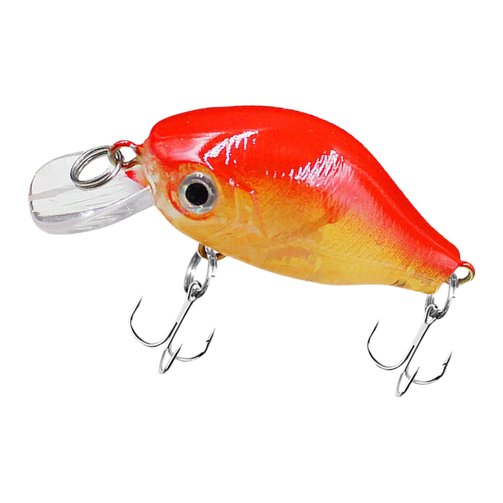 Kelisdi 6cm Small Crankbaits with Hook for Trout Fishing Artificial Minnow Fishing Lures Swimbait Crankbait for Small Minnow Lure