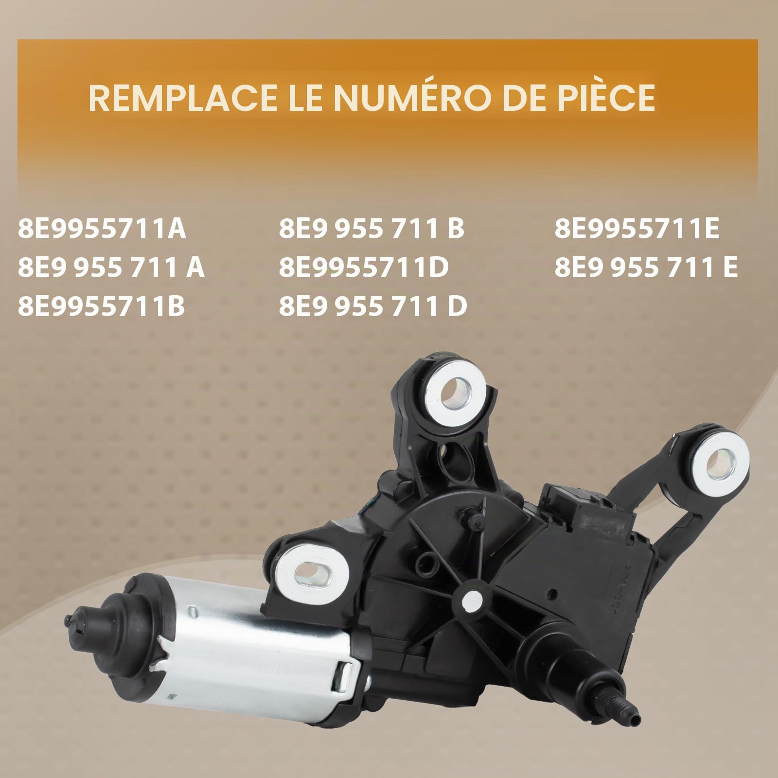Moteur d'essuie-glace arrière pour pare-brise, compatible avec A3 A4 B5 B6 B7 B8 Avant Saloon A6 C6 Q5 Q7, pièce n° 8E9955711A 8E9955711B