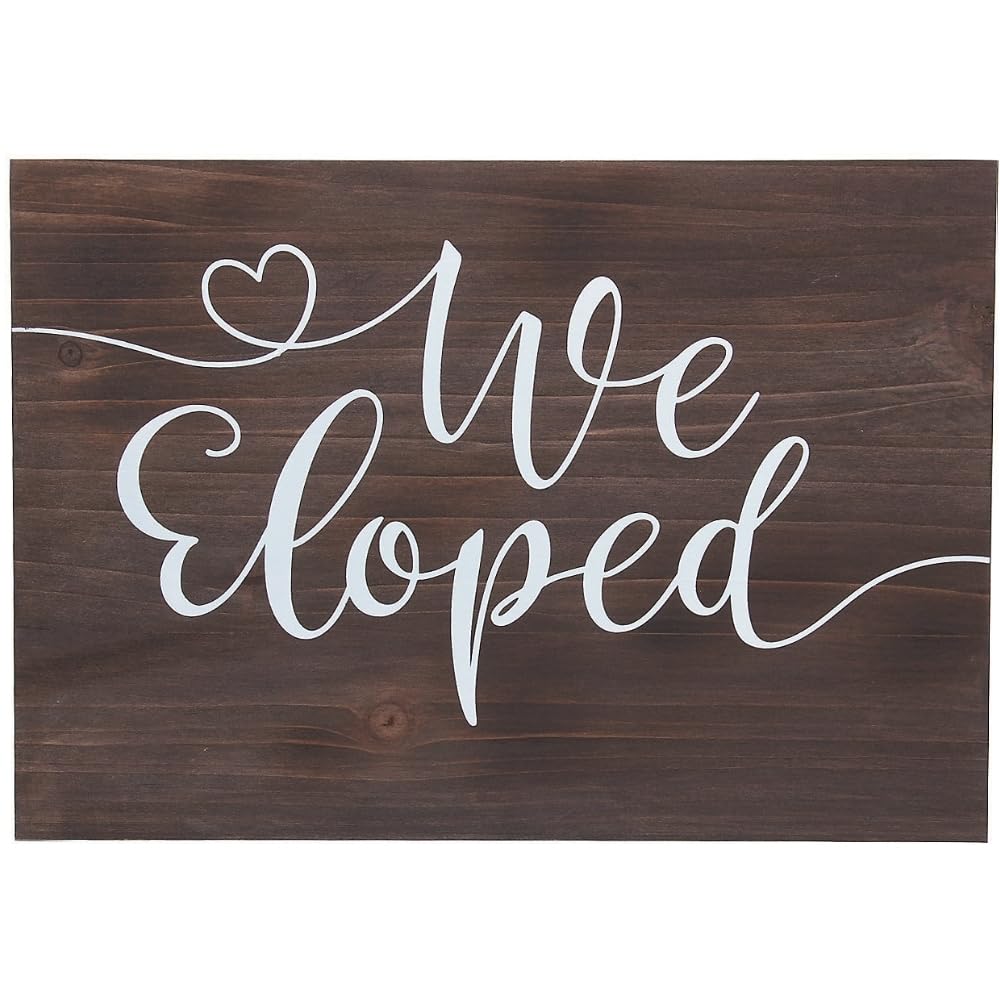 Fun Express Multicolored We Eloped Sign - Home Decor - 1 Piece