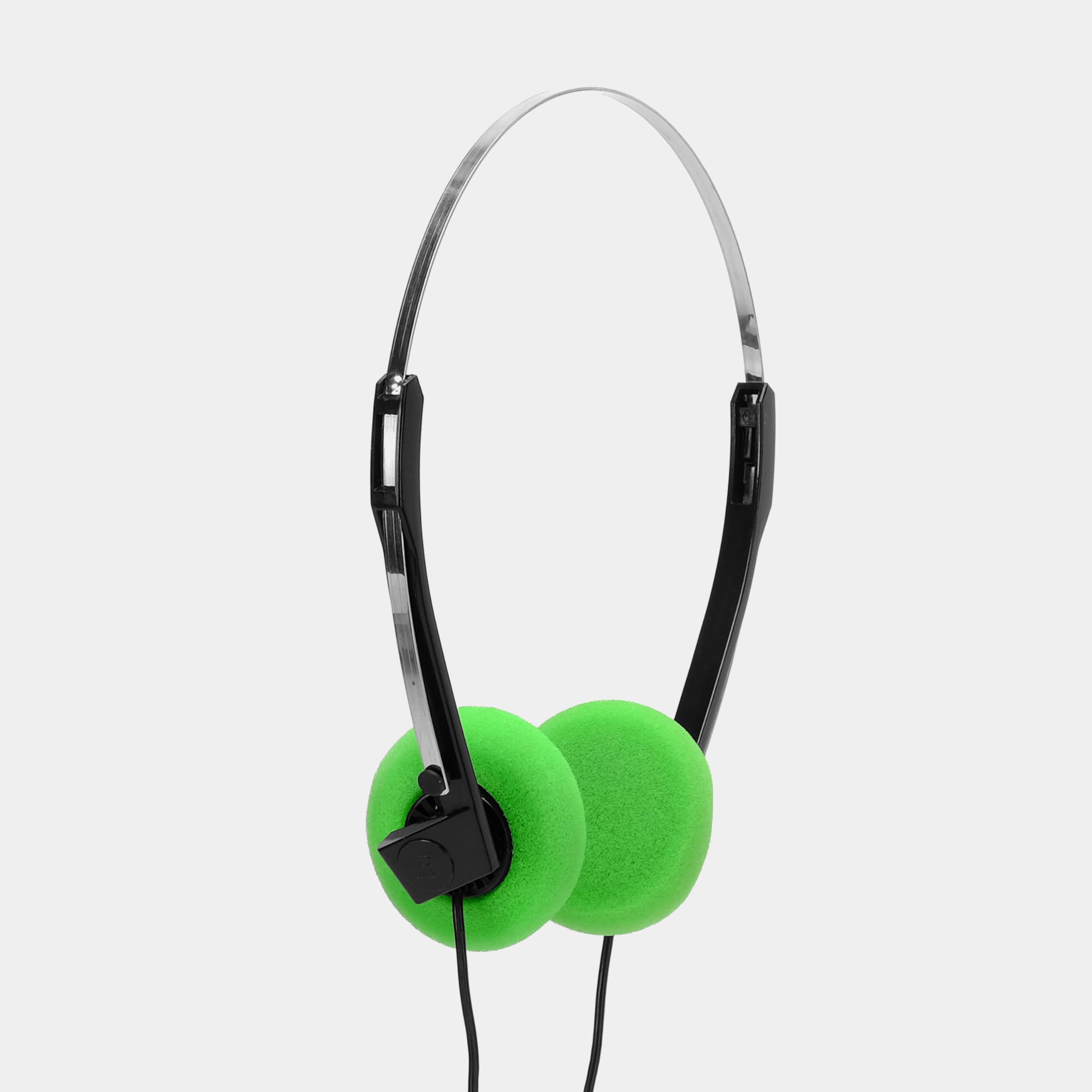 Retrospekt Retro Foam On-Ear Headphones – On-Ear Wired Headphones with Foam Earpads – 3.5mm Jack for Cassette Players, Walkmans, Boomboxes & More – Vintage-Style (Green)