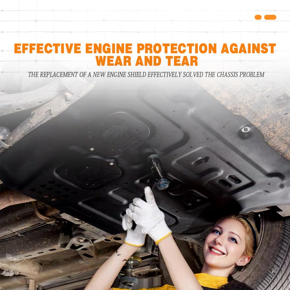 Front Skid Plate for Hyundai Sonata 2024 2025 Engine Splash Shield Heavy Duty, Impact Resistant Engine Guard Cover for Sonata 2024-2025 Underbody Protection Plate w/Screw Hardware