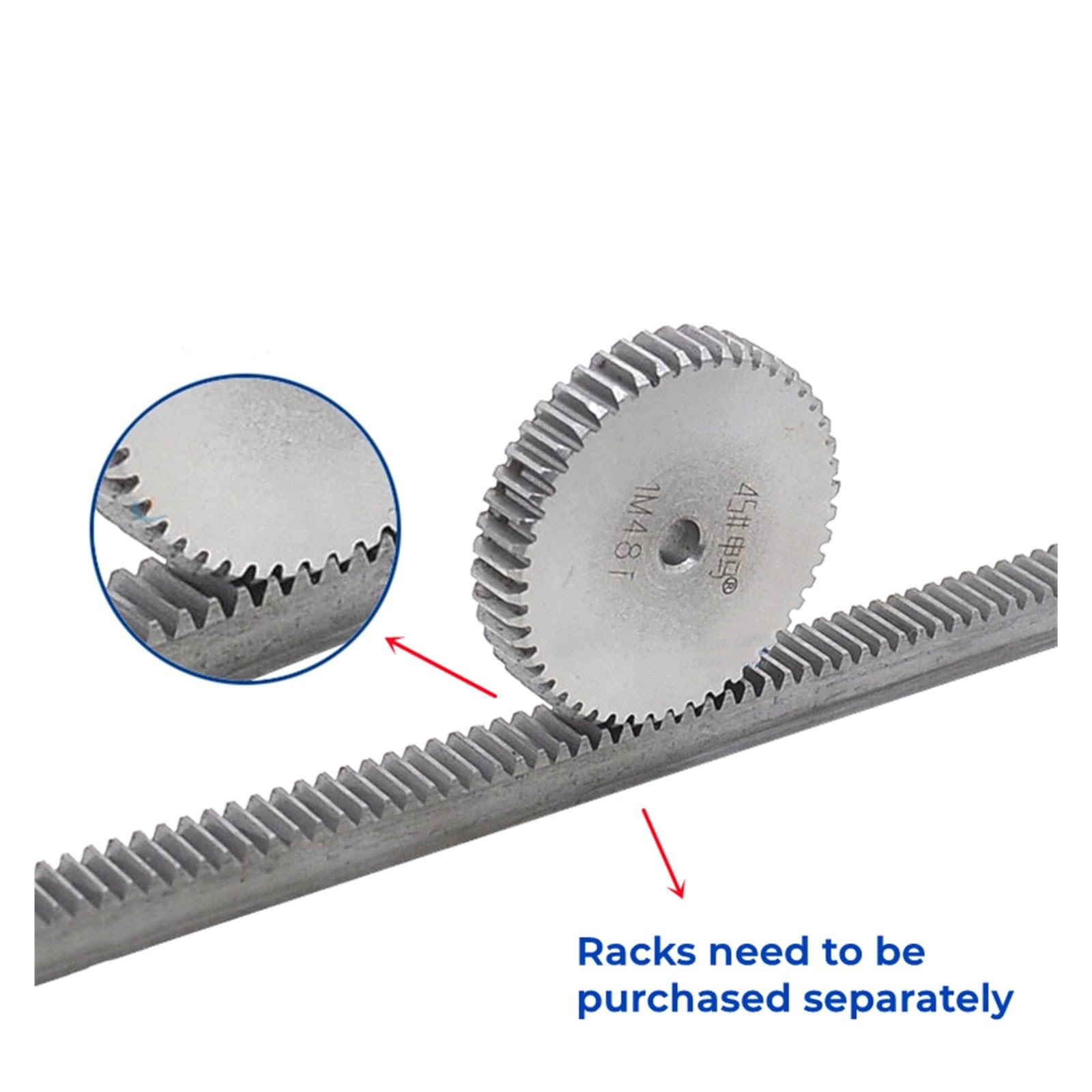 Bevel Gear Pinion Hardware Mechanical 1PCS 1 Mode Spur Gear 60-75 Teeth Thickness 10mm 45# Carbon Steel Flat Spur Gear Industrial Transmission Motor Gears 1M(62 Teeth-OD 64mm)