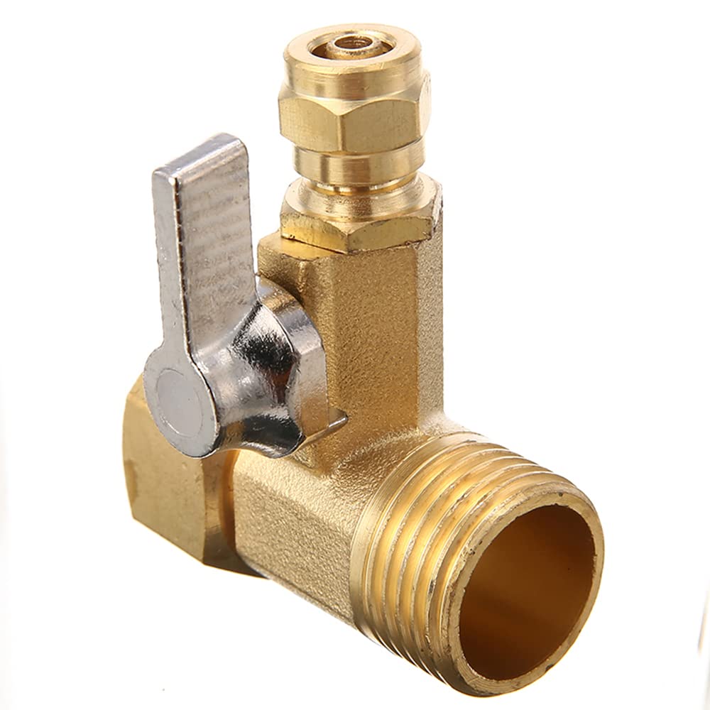 Cenpek Men's Gold 6.5Mm To 20Mm Ro Feed Water Adapter Ball Valve Faucet Tap Feed Reverse Osmosis