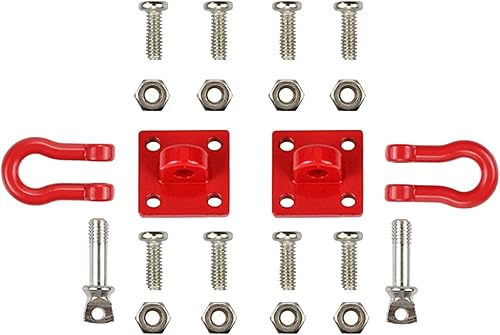 Miniatura 3 de Gancho de cadena de remolque a control remoto, grilletes de cabrestante para 1/10 RC Crawler TRX4 Axial SCX10 90046 Wraith 90081 Tamiya D90 TF2 CC01