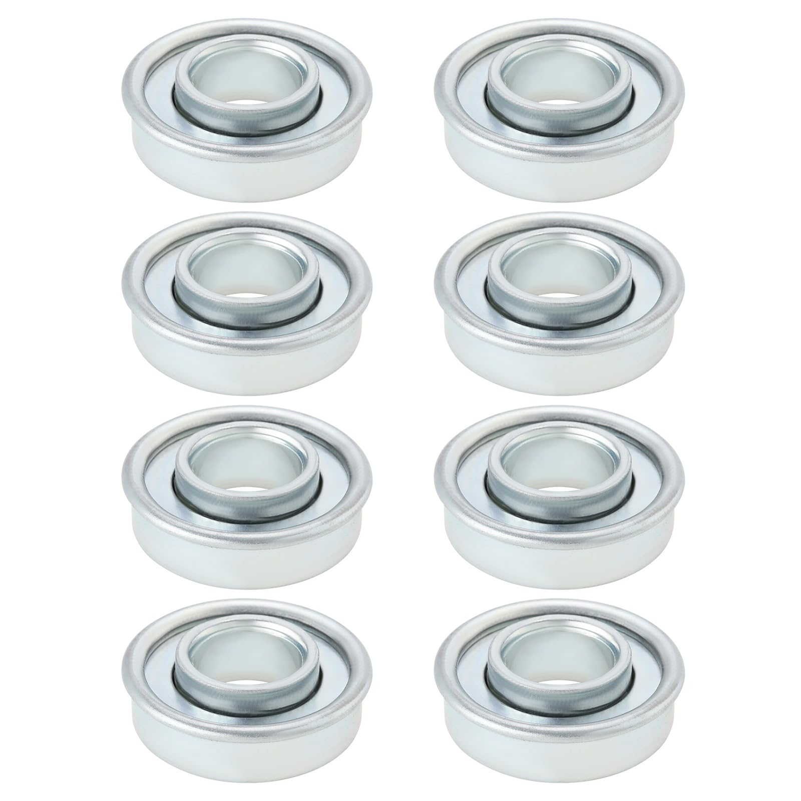 YINETTECH 8pcs Heavy Duty Trolley Bearings Wheel Bearings OD 35mm ID16mm H12mm for Most Models of Heavy Duty Trolley Silver