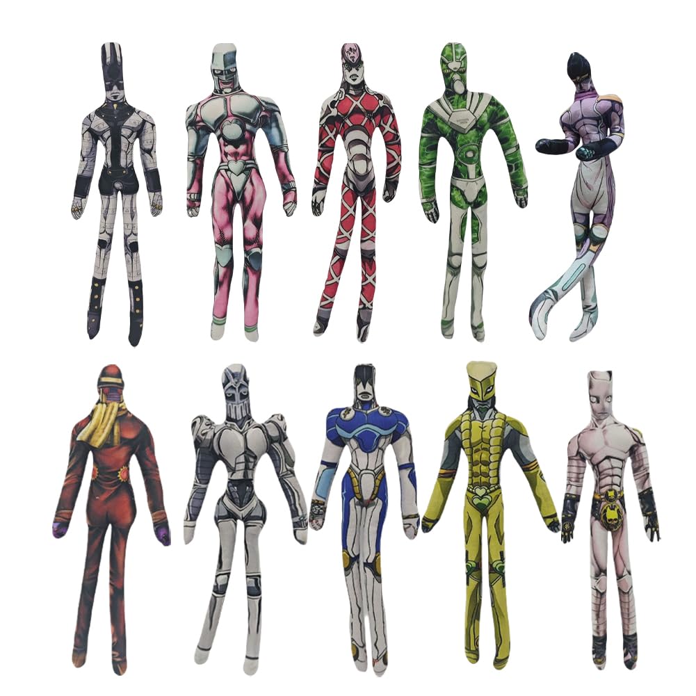 Zhongkaihua JJBA Silver Chariot Plush Action Figure Silver Chariot Plush Pillow 28CM Twistable Articulated Character Creative Collectible Gift Christmas Decoration for Home Party