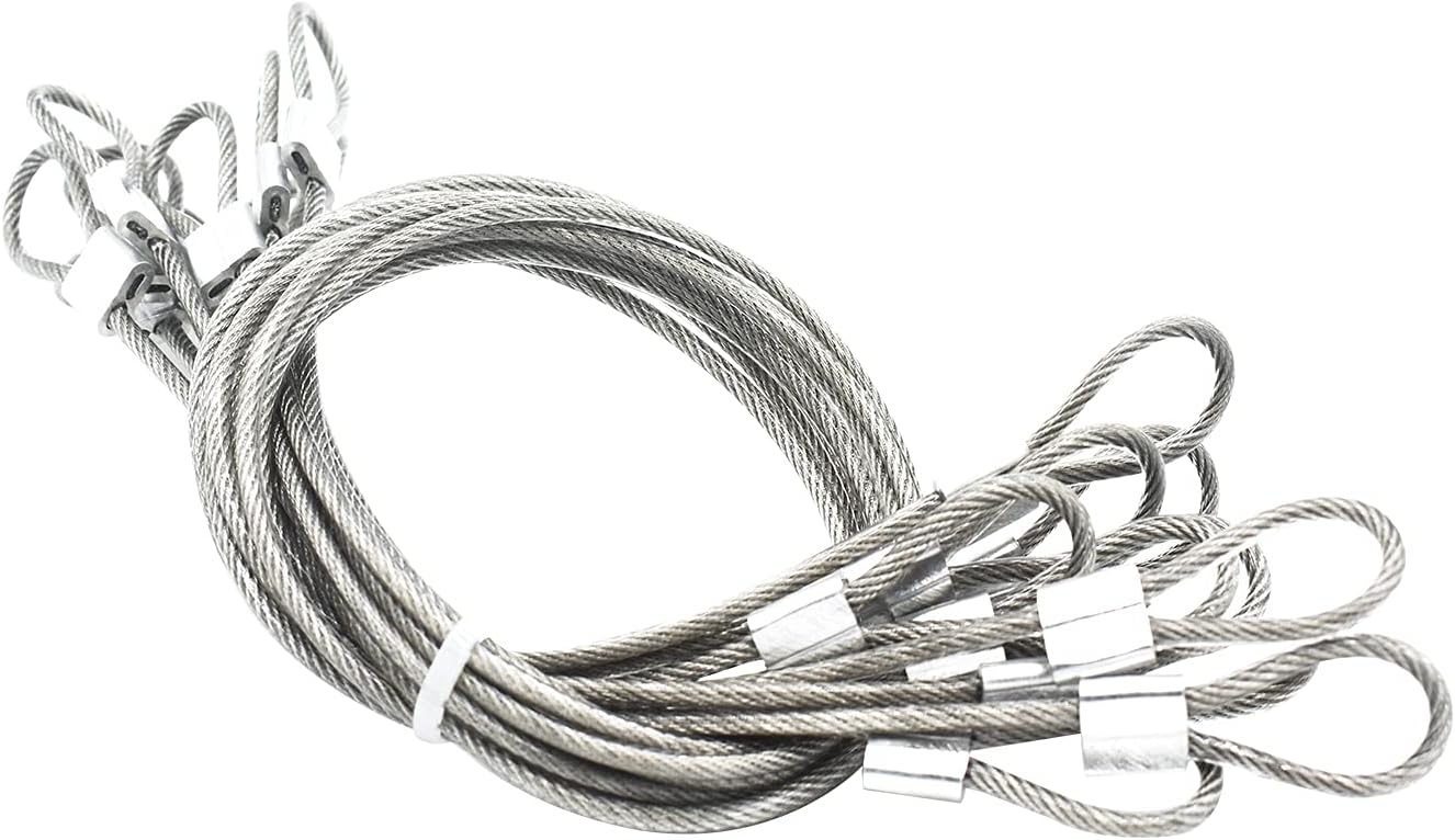 Bytiyar 10 pcs 20 inch (50cm) 3mm Thickness Stainless Steel Wire Cable