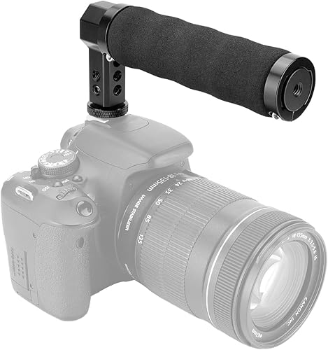 Miniatura 3 de Mango de cámara DSLR, negro, compatible con soporte de zapata, conector de zapata fría