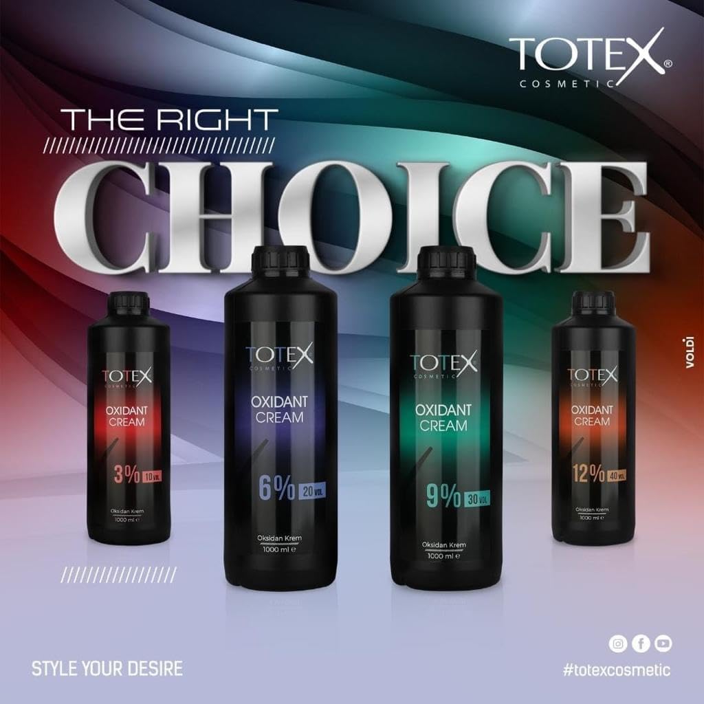 Totex Oxydant Crème Révélateur Pour la Coloration Des Cheveux%3 Peroxyde 10 Volume 1000 ml 35.19 Fl Oz