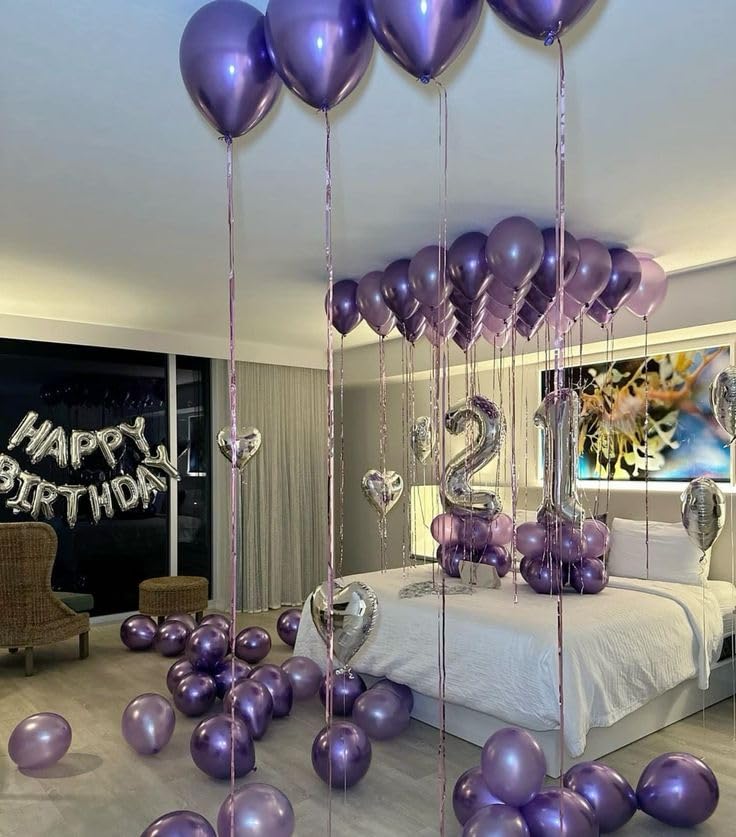 Image of Silver Number 21 Balloon 40 inch, 21 Number Balloons, 21st Silver Birthday Decorations, 21 Year Old Women Men Silver Party Supplies