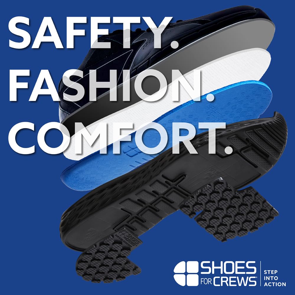 Shoes for Crews Sicherheitsschuhe Fergus Composite Toe – Rutschfester Arbeitsschuh mit Stolperschutz und Schuhkappe, wasserdichter Denim, S3L FO SR – für Damen und Herren