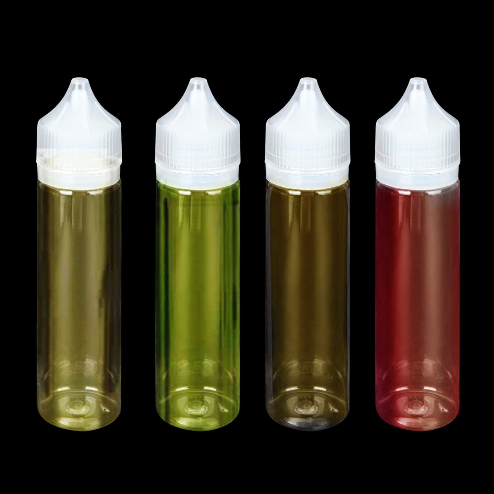 50 PCS Vide Flacons E Liquide, 60 ML Fiole En Plastique Vide Liquide, Flacon Compte Gouttes Pour Animal Domestique E-Cigarette Jus Souple Vide Dropper Bouteille Pour Les Liquides