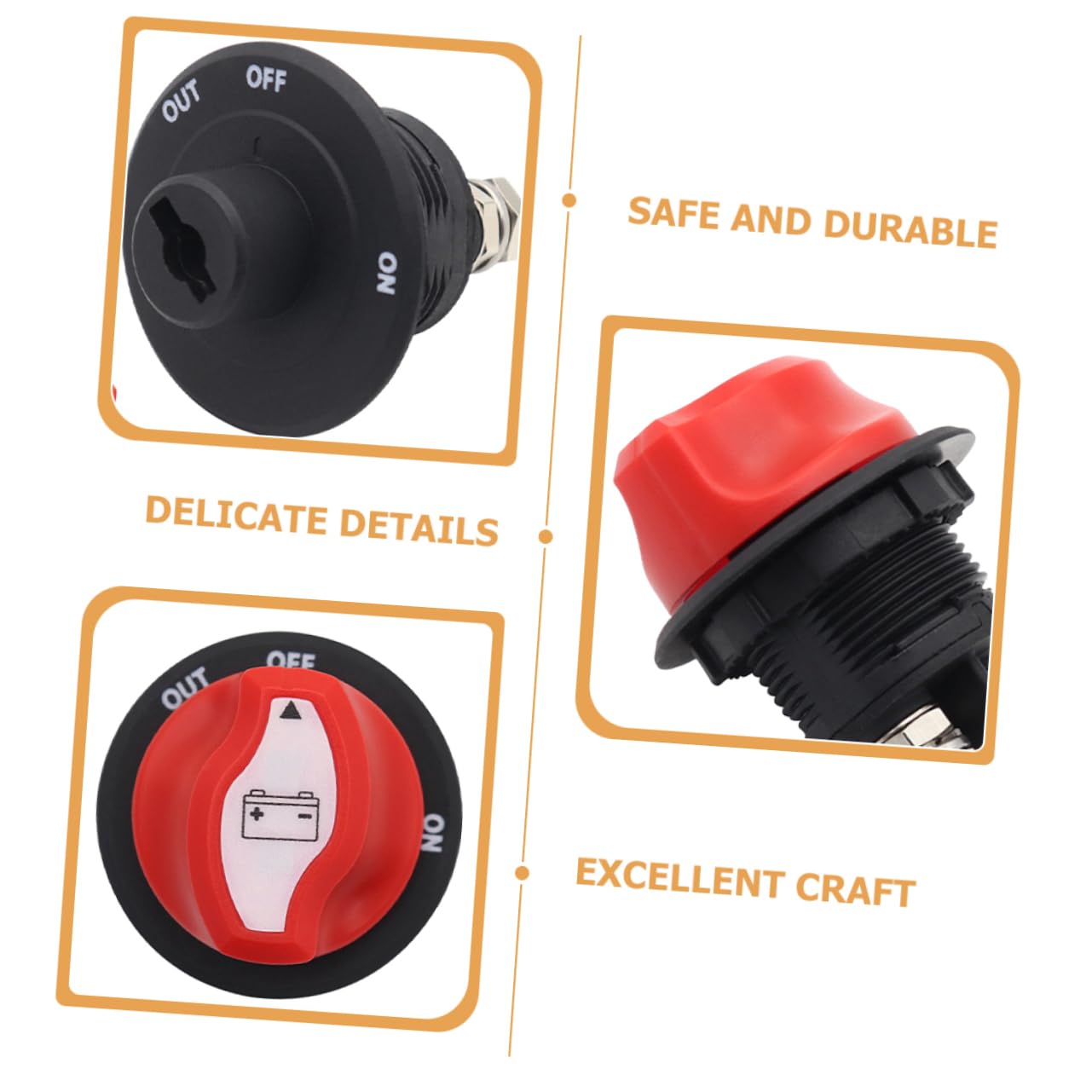 DECHOUS 150A Battery Disconnect Switch for RV Marine and Boat 32V Isolator Heavy-Duty Construction for Reliable Power Control
