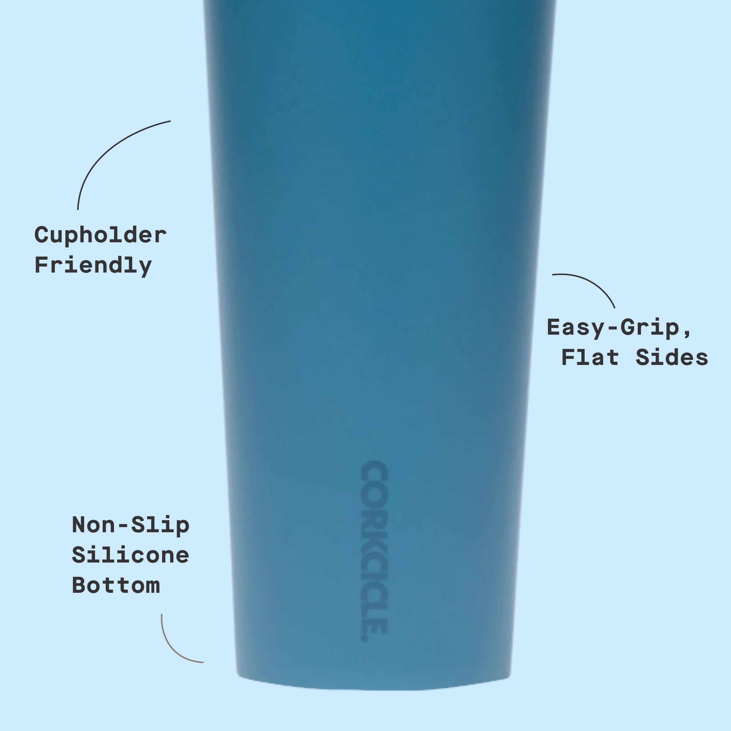 Corkcicle Tasse à café classique à triple isolation avec couvercle, North Shore, 710 ml, gobelet de voyage en acier inoxydable garde les boissons froides 9 heures et plus et chaudes 3 heures – Gobelet