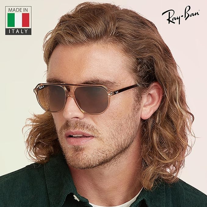 Image of Ray-Ban RB2205 BILL ONE Square-Round Shaped Sunglasses for Men & Women with Official RAYBAN Eyewear Kit