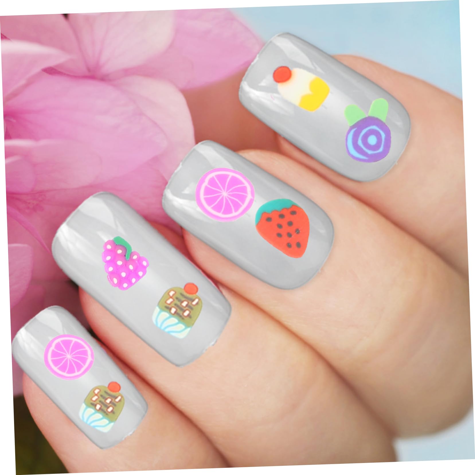 5 Set Ciondoli Per Unghie Frutta E Torta Decorazioni Per Nail Art Polimerica Accessori Creativi Misto Per Unghie E Gioielli 4000 Pezzi*5