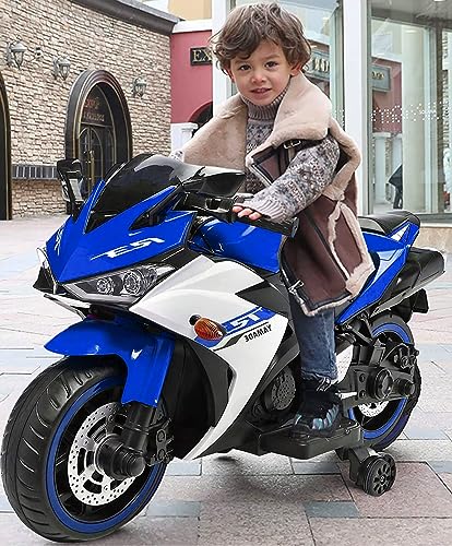 Image of Wishmaster Fully Assembled Ready to Ride R3 Bike for Boys and Girls | Electric Children Ride on [3 to 8 Years, Large Size] | Real Working Speedometer (Racing Blue)