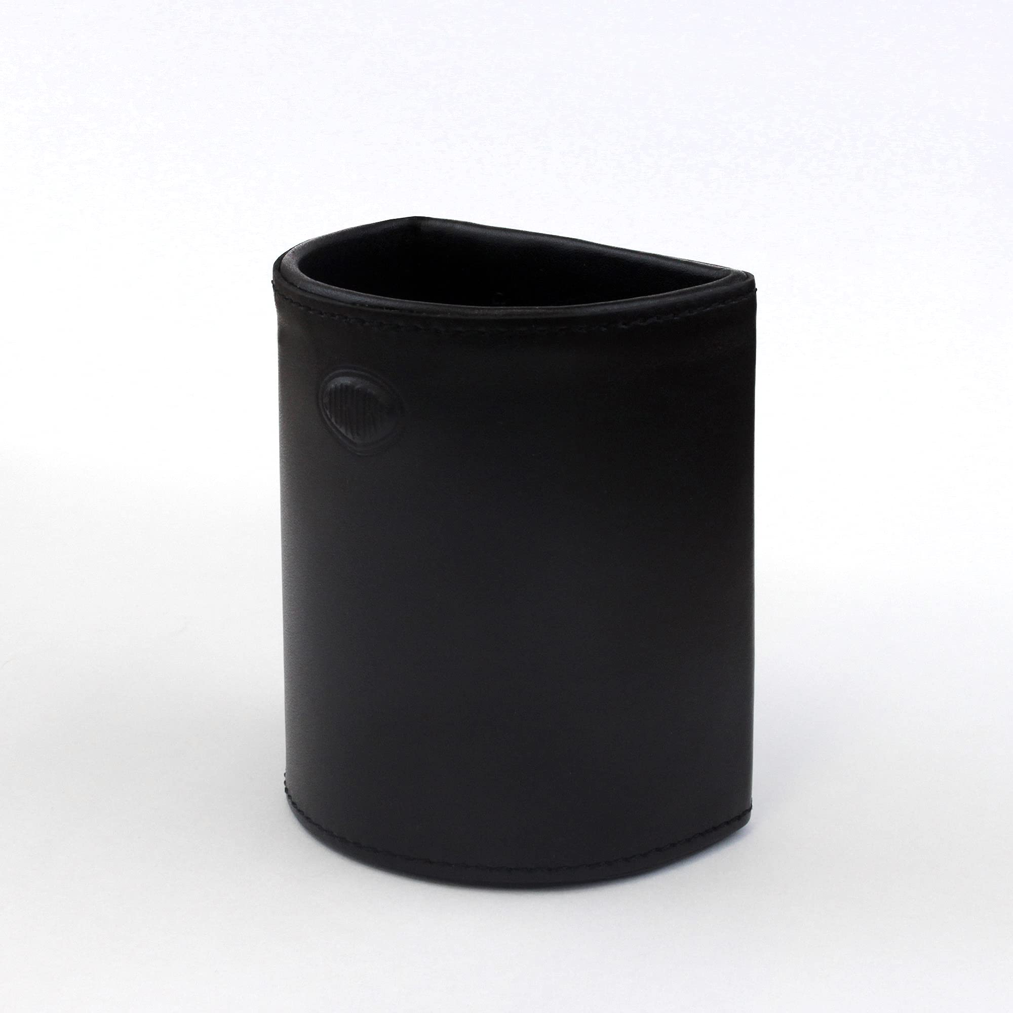 Aurora Stiftehalter ROMA | Echtes Leder in Schwarz | Stifteköcher Schreibtisch Organiser