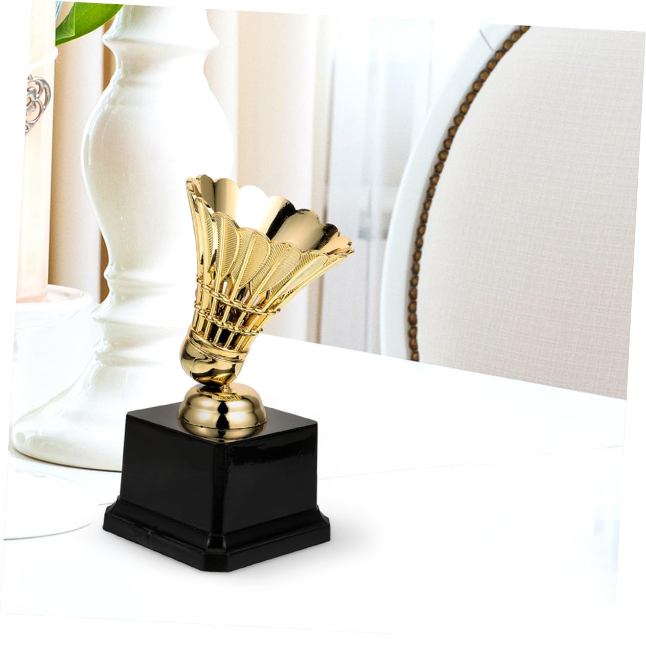 Abaodam Dekorative Badminton Trophäe Modell Wettbewerb Award Trophäe für Kindergarten Kreatives Design Dekor für Spielveranstaltungen und Talentshows