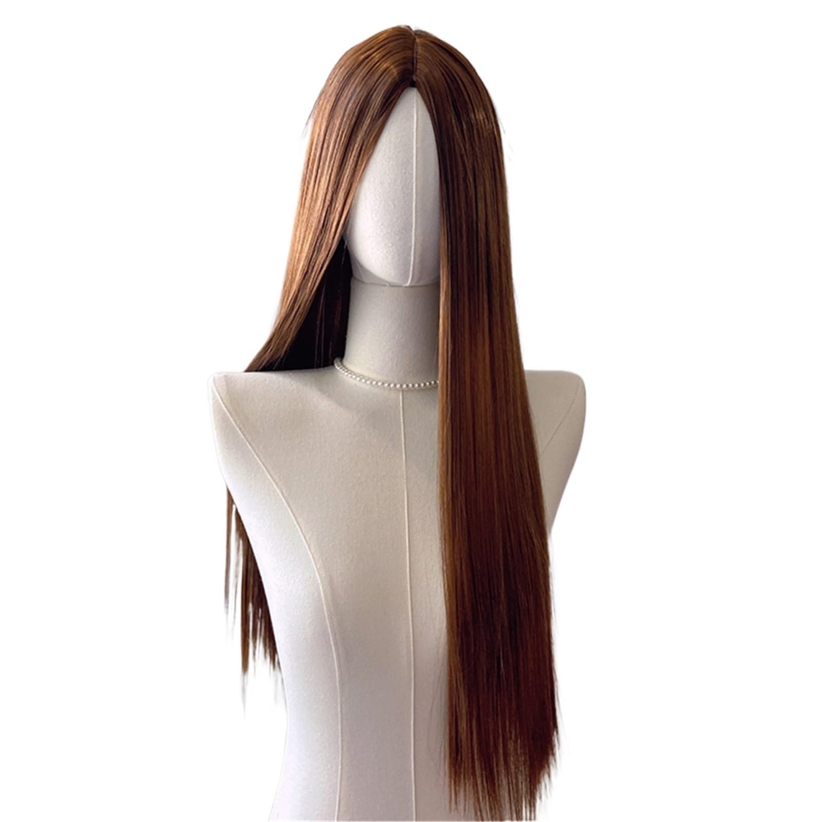 ZTHYSHOZ Women's Wig Ladies' Mid Length Straight Hair Wig, Suitable For Daily And Party Use(Bruin)
