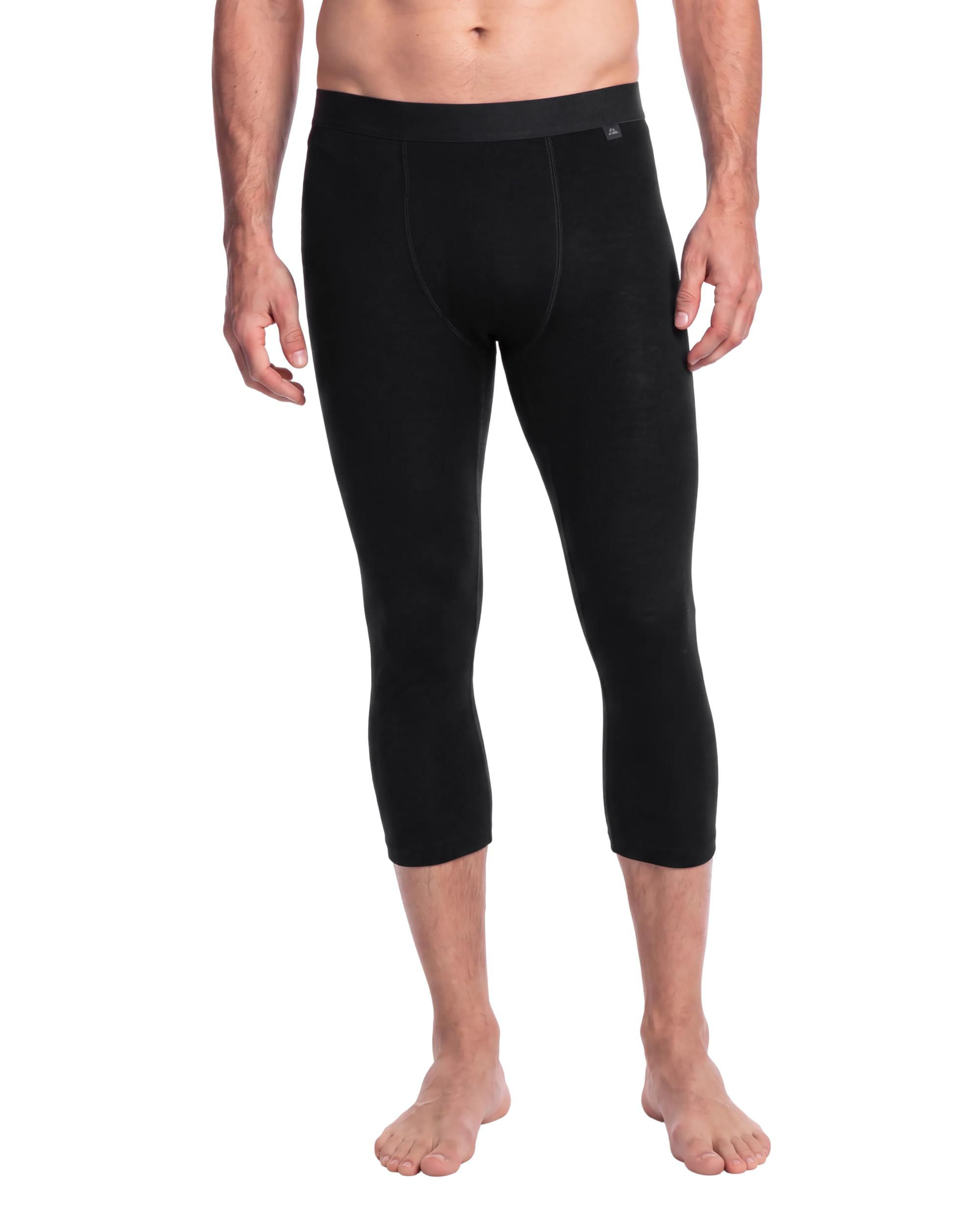 DANISH ENDURANCE Pantaloni a 3/4 Termici Lana Merino Uomo, 180 g/m² | Pantaloni a 3/4 Lana Merino 180 g/m², caldi e traspiranti, cuciture piatte, per sci, snowboard e trekking invernale