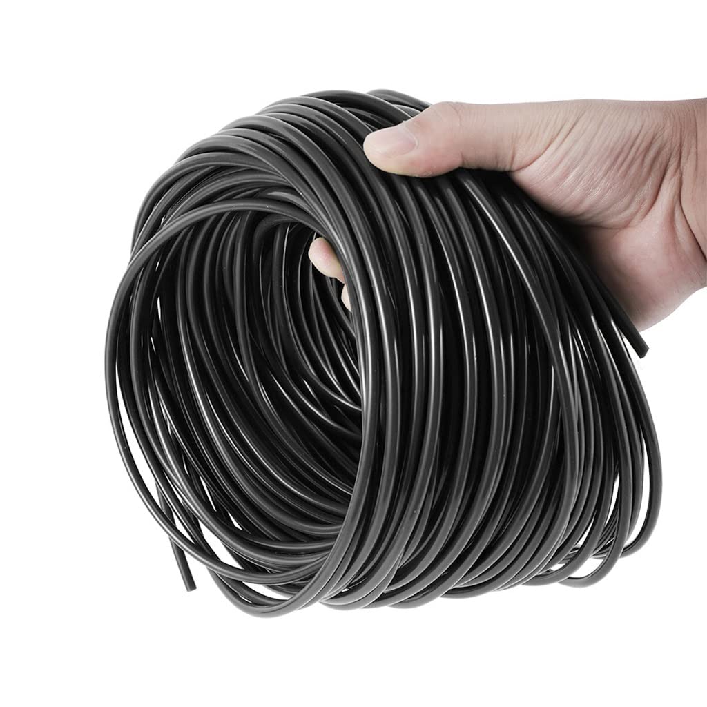 Micro Irrigation Hose, PVC Garden Watering Micro Drip Hose 4/7mm Black 10m/20m/40m(10M)