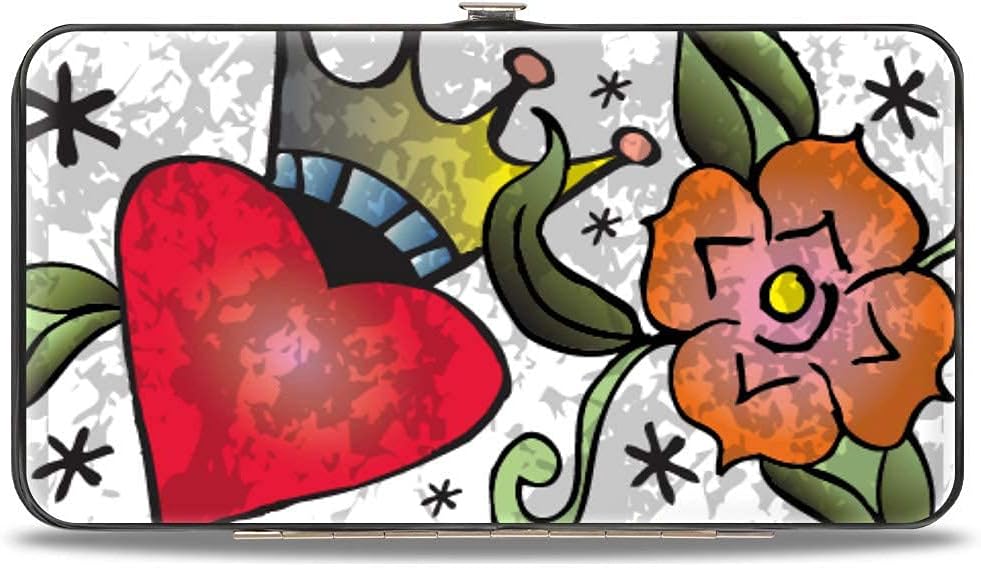 Buckle-Down womens Buckle-down Hinge - Only God Can Judge Me Close-up White Wallet, Multicolor, 7 x 4 US