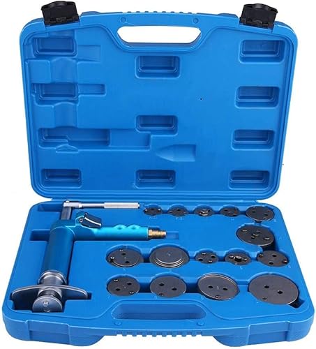 Arretratore ad aria compressa Strumento di ripristino del pistone del Freno 16 Pezzi Kit di Attrezzi per la Riparazione del pistone del Freno ad Aria compressa