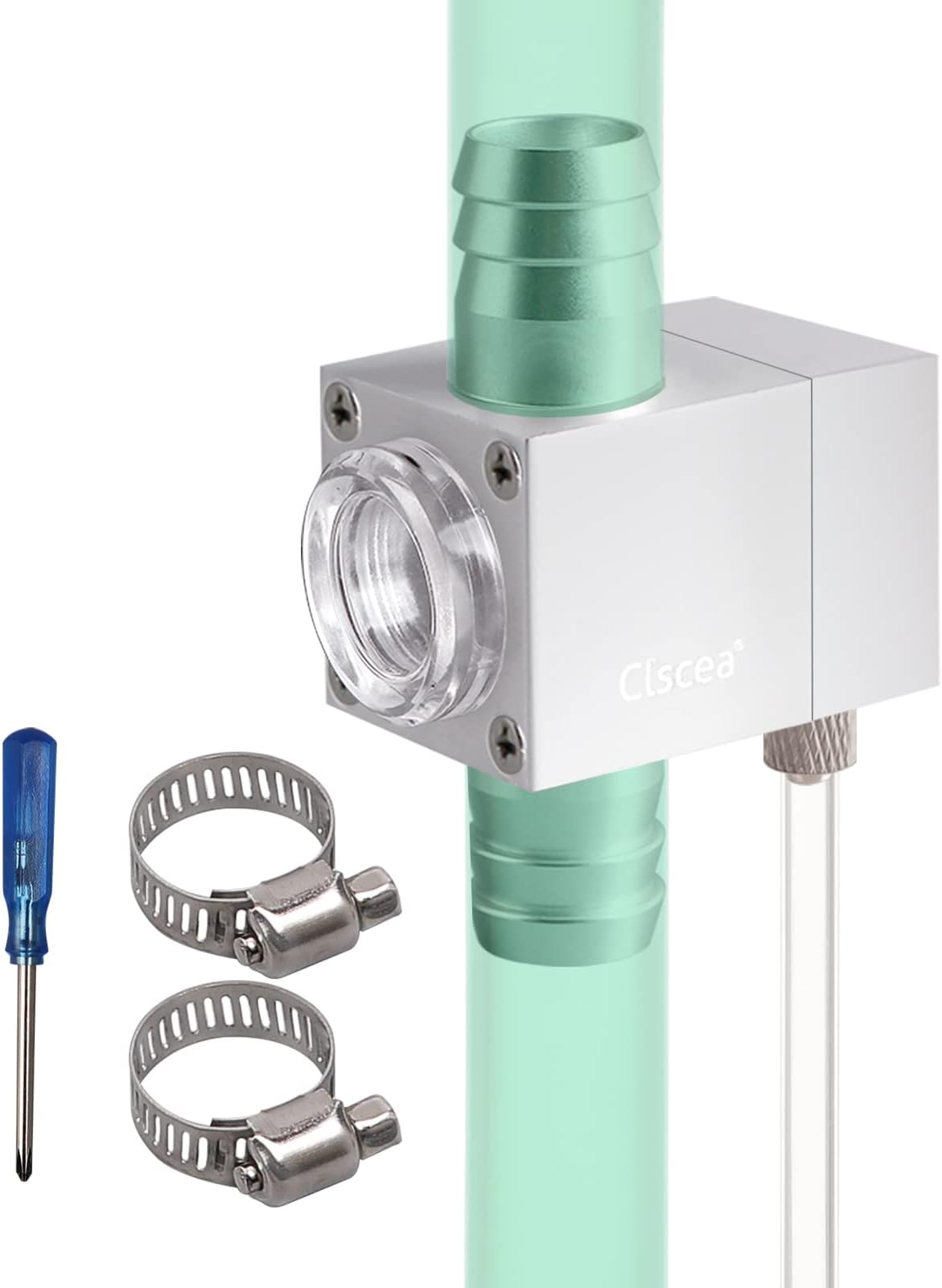 External Inline CO2 Diffuser Atomizer Aluminum Alloy for Planted Aquarium 16 mm