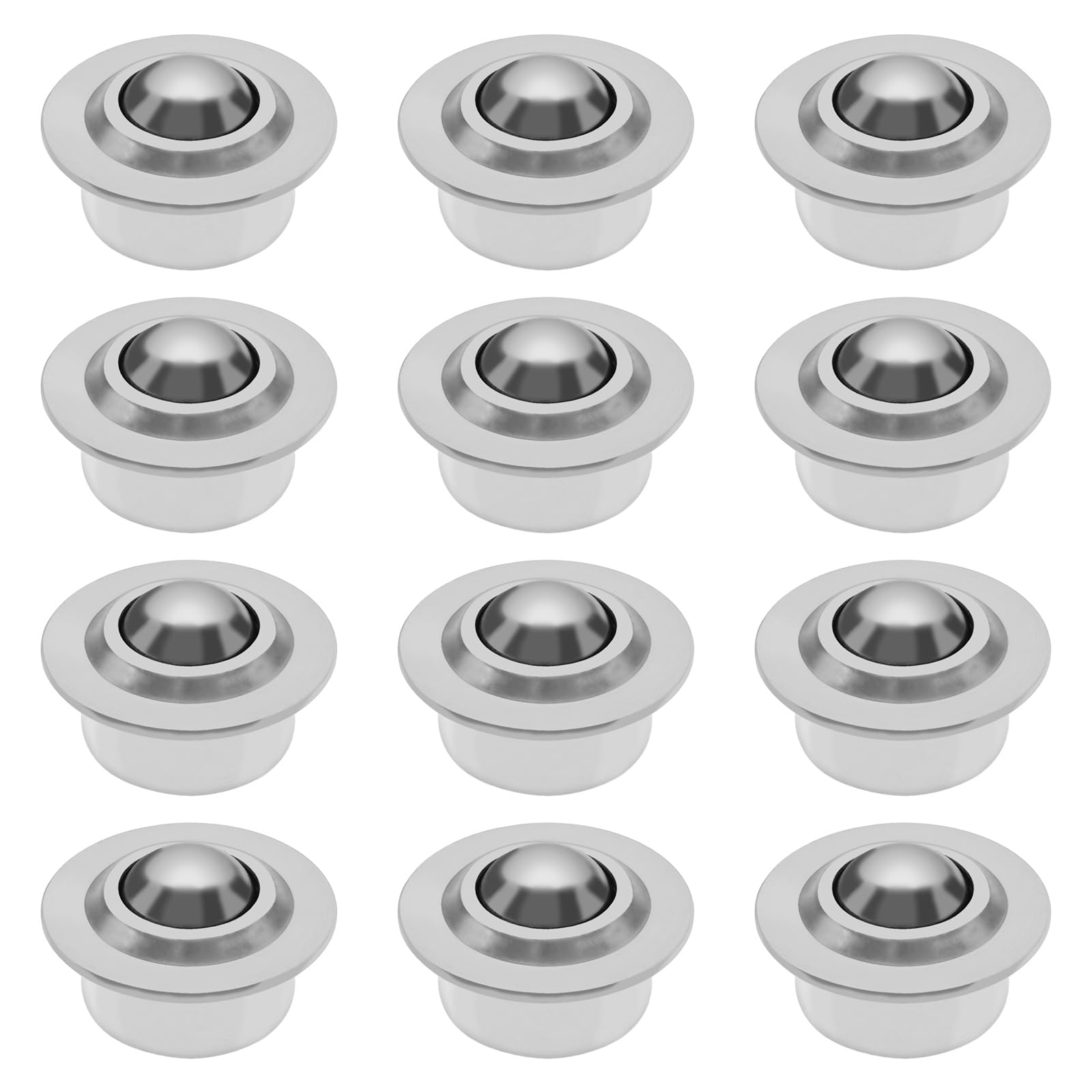 OTOTEC 12Pcs Metal Ball Bearings Universal Ball Wheels Carbon Steel Ball Bearing Casters Accessories for Transmission Systems Power Supply Systems