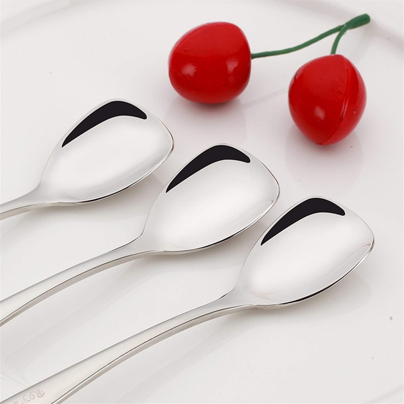 Miarki do kawy Stal nierdzewna Krótkie obroty Mieszanie Łyżka Juice Drink Milk Honey Coffee Mieszanie Stick Desery Łyżka Zagęszczona Kawa Łyżka Sugar Spoon Łyżeczki deserowe (Color : D)