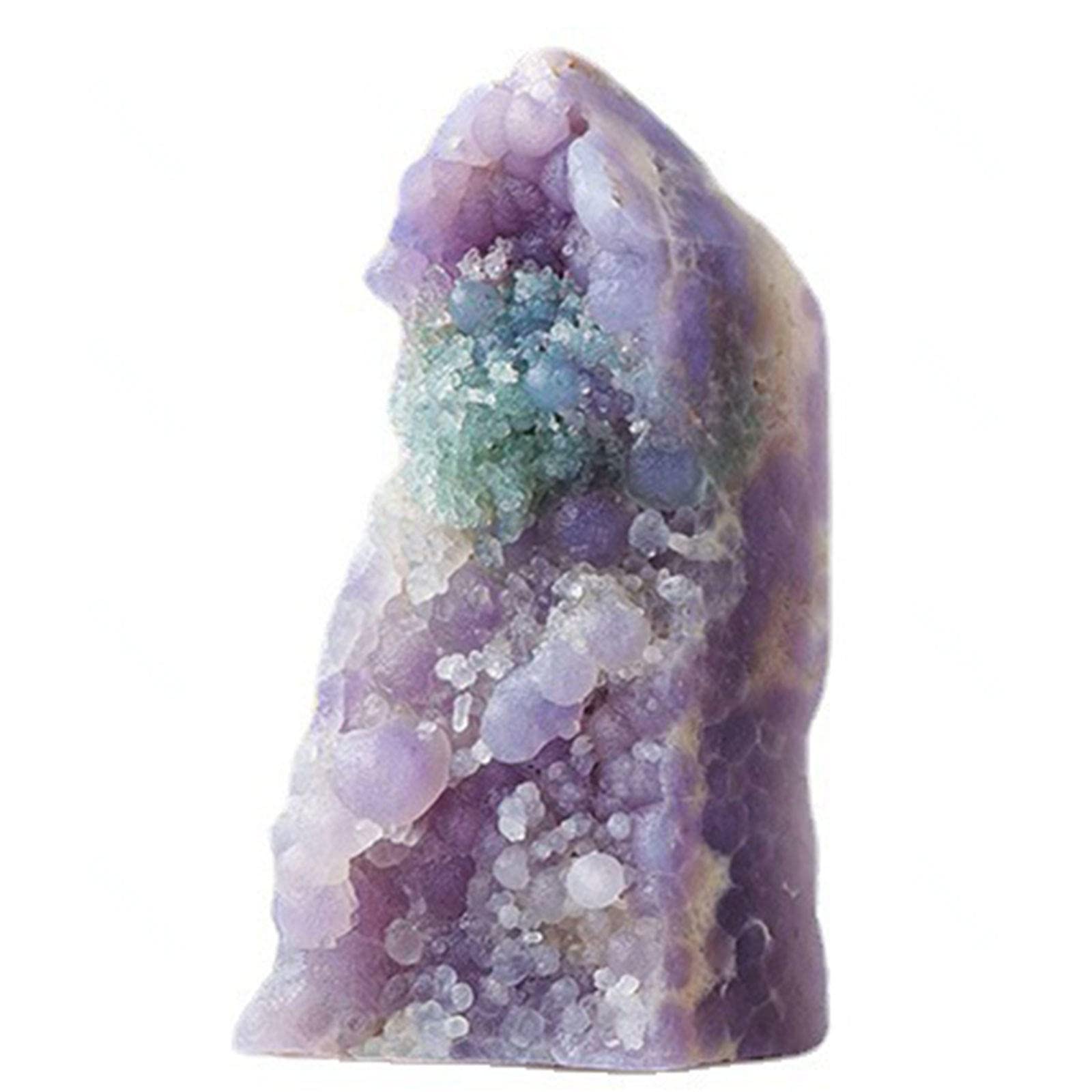 Agate de raisin naturelle | Pointe en cristal violet de 50-100g pour collectionneur