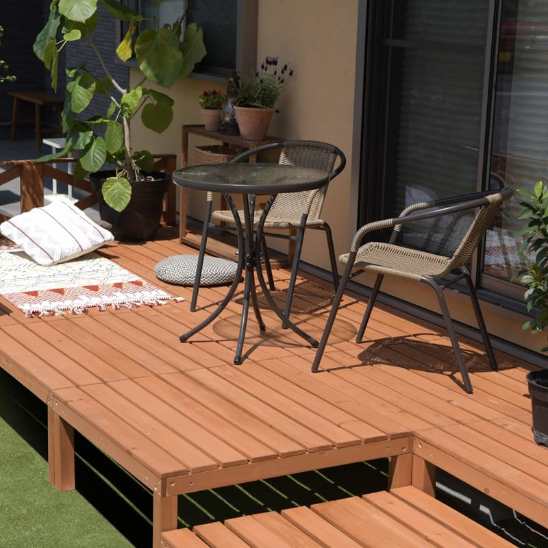 リビングアウト(Living Out) ガーデンチェア 4脚組 スタッキング可能  