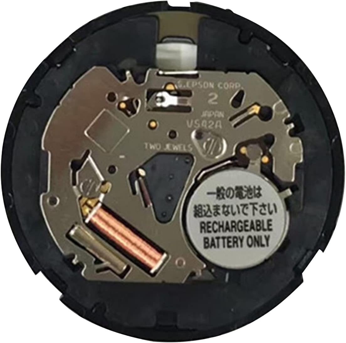 VS42A Watch Movement Date At 3 o'clock Solar Movement Accessory Replacement for Seiko V157A Repair