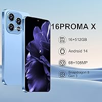 Vista 6 de 16PM Smartphone: Massive 6.99" FHD+ Screen Epic 7000mAh Battery Life 16+512GB Extreme Speed 108MP Pro Camera Unlocked Android Superior to