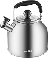 Vista 8 de Hervidor de Té, 5.7QT 6L Hervidor de Té Silbante para Estufa, Olla de Té de Acero Inoxidable 304, Olla de Té Grande para Estufa, Hervidor de Camping