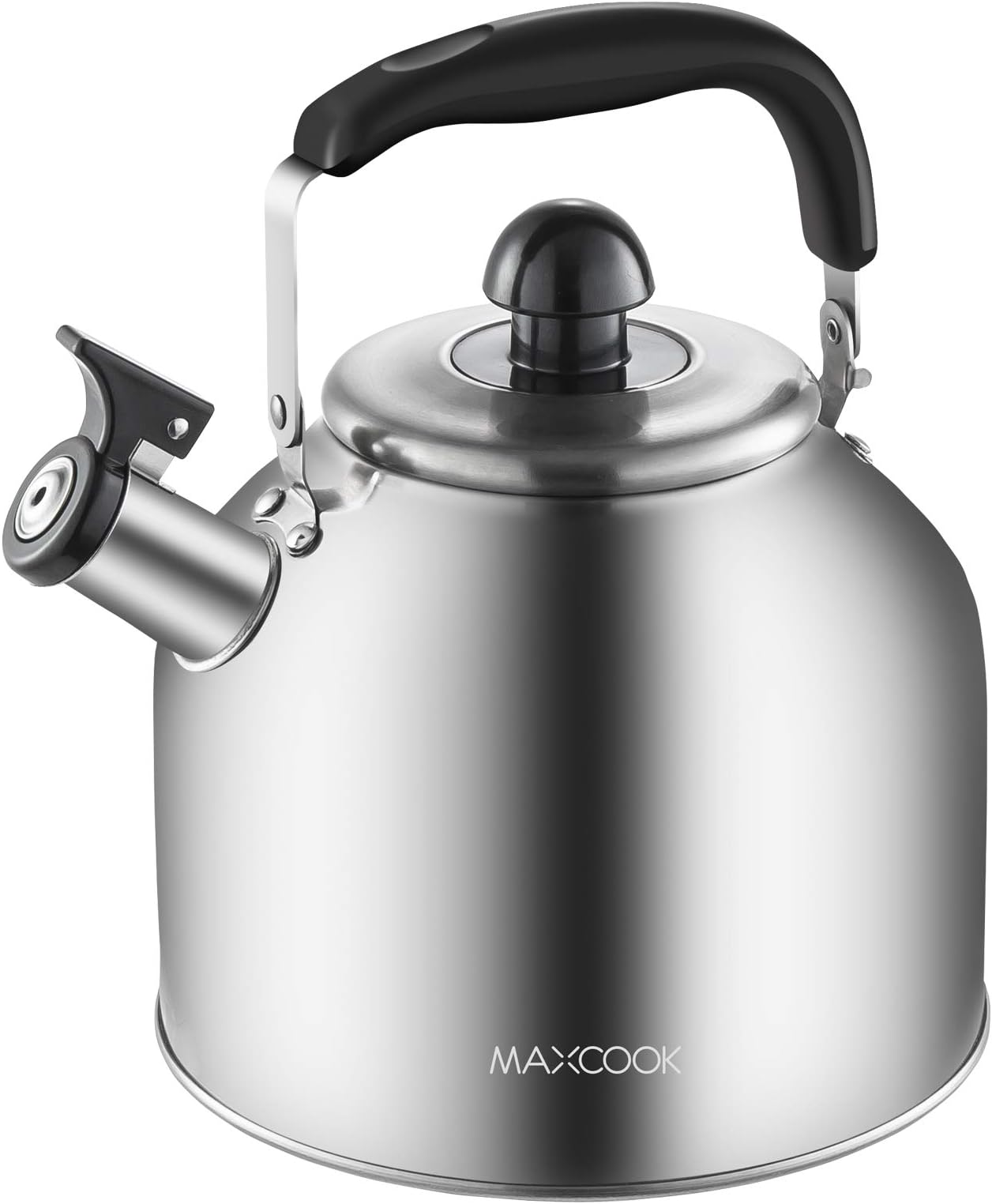 4.2 Quart/4L Stainless Steel Whistling Tea Kettle,Brushed Satin, Suitable to Boiling Water & Tea on Induction Stove, Gas Stove Top